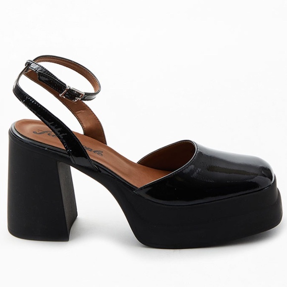 Free People Double Stack Platform Patent Heel - Picture 1 of 3